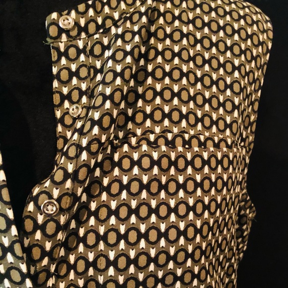 GREAT PRINT SHIFT DRESS HIDDEN POCKETS ON BREAST - Picture 3 of 9